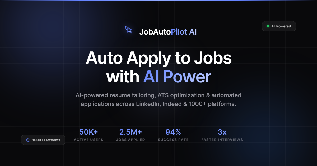 JobAutoPilot AI - Auto Apply to Jobs with AI | Job Application Automation